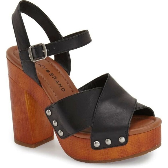 Lucky Brand Sandals Mabaz Open Toe Platform - Picture 1 of 9